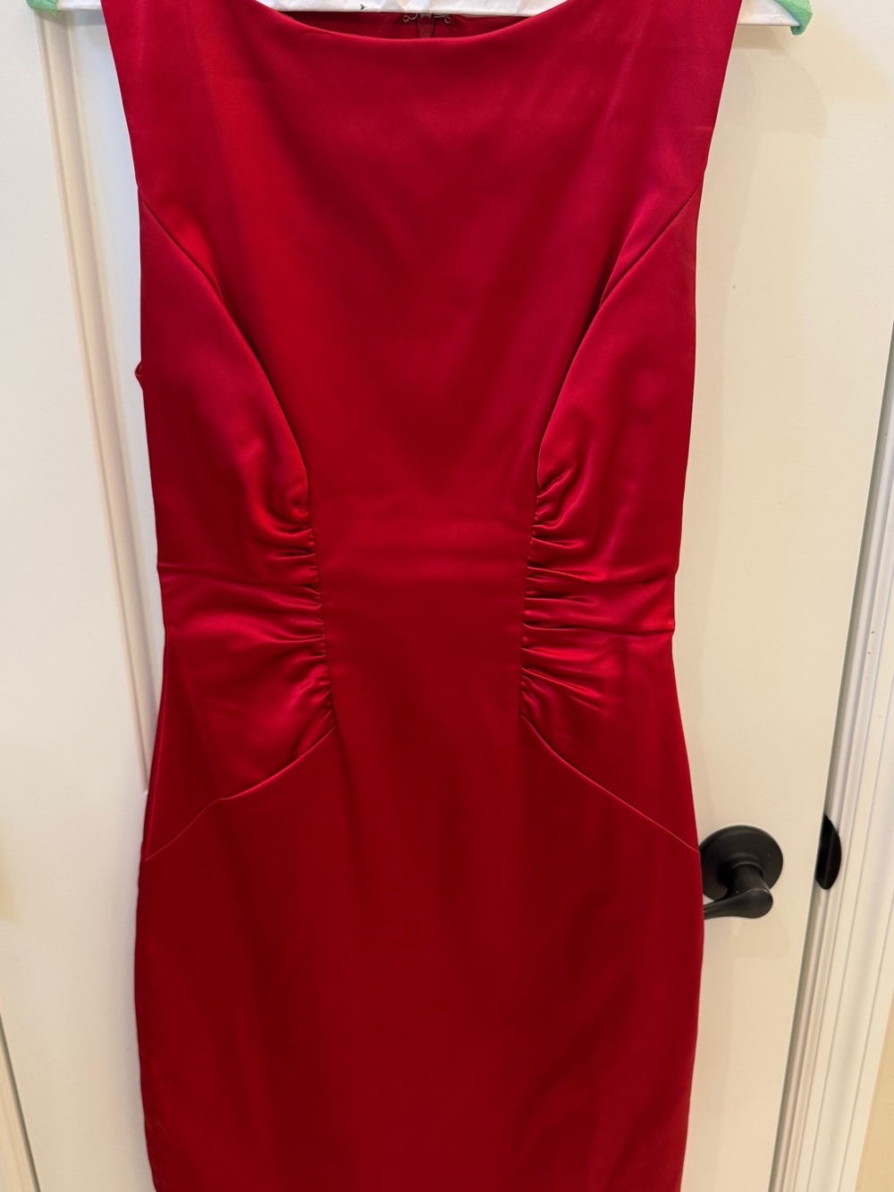 Cache Red Sleeveless Midi Sheath Dress